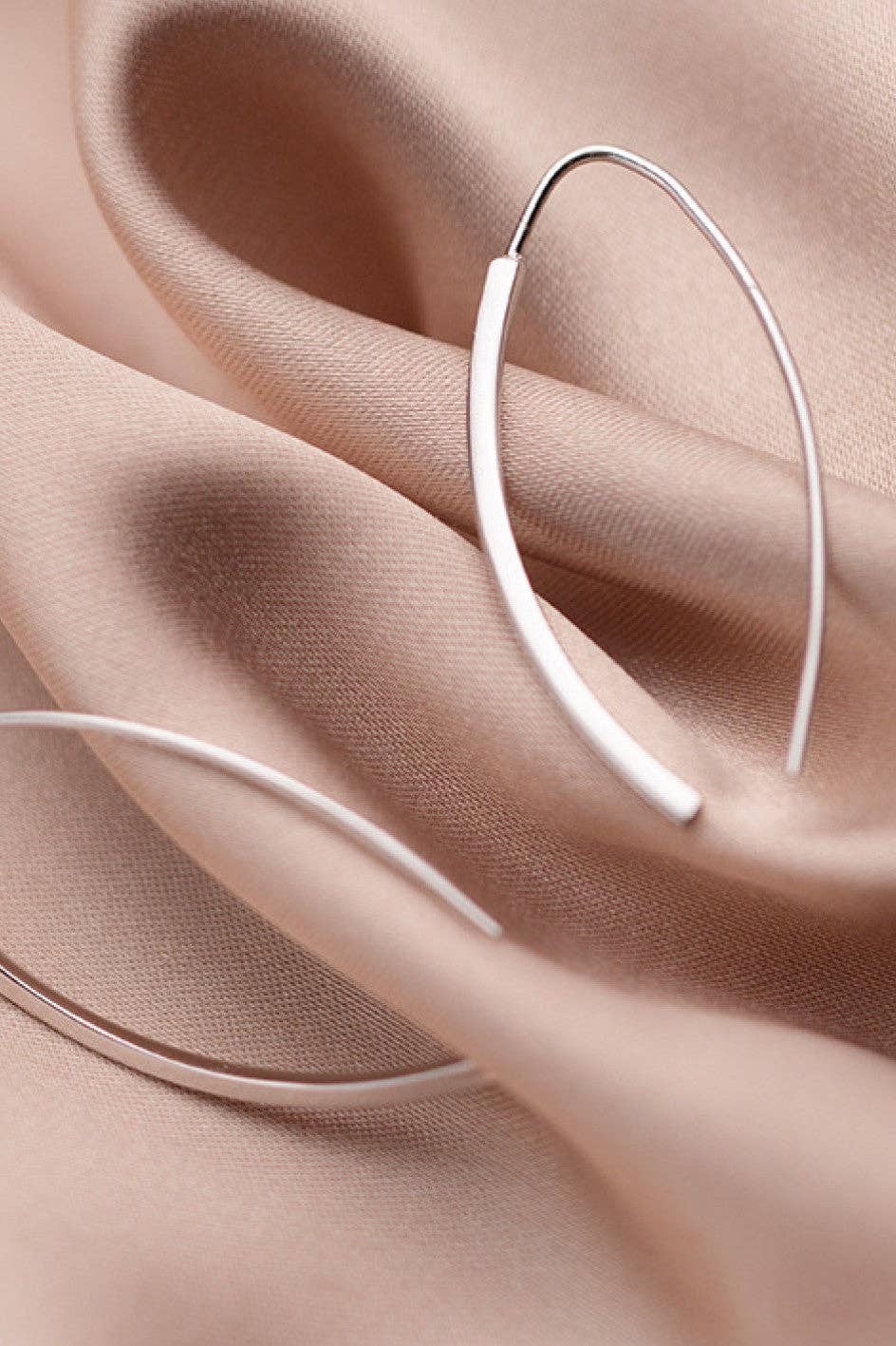 Silver Stainless Steel Simple Hook Earring