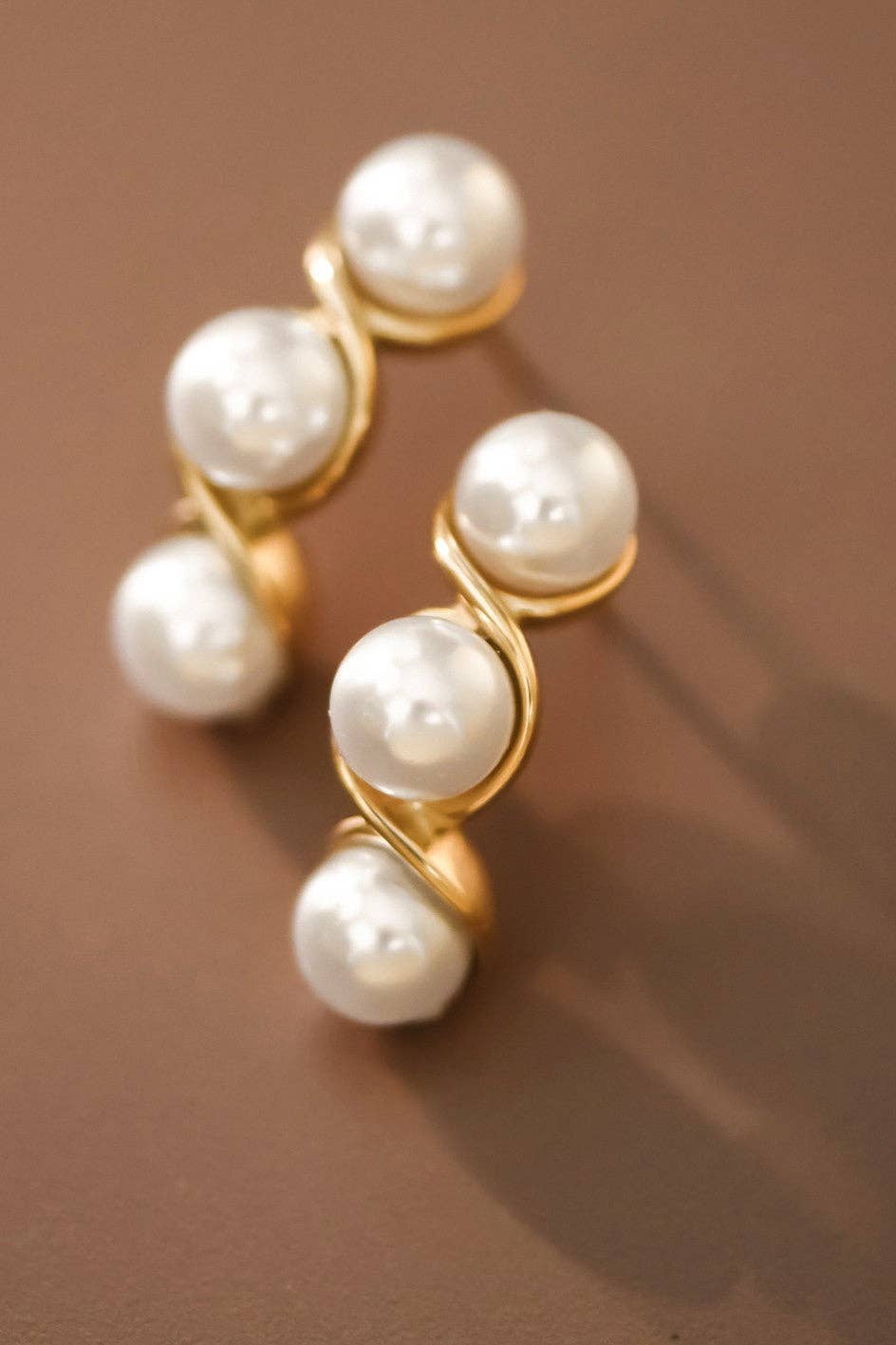 18K Gold Plated Pearl Earrings