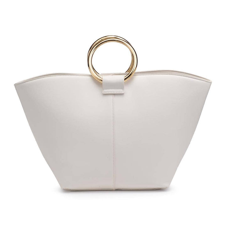 Black Luxe Tote with Gold Handle