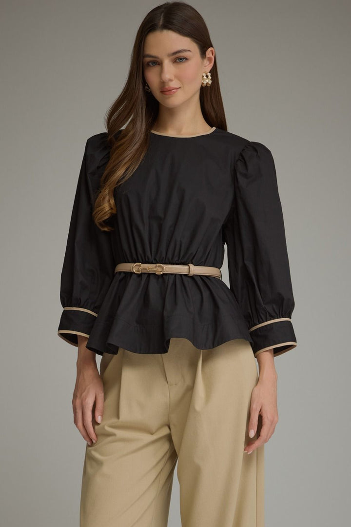 Black Top with Tan Trim and Belt