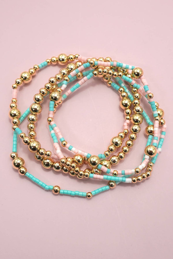 Multi Strand Turquoise Stretch Bracelet