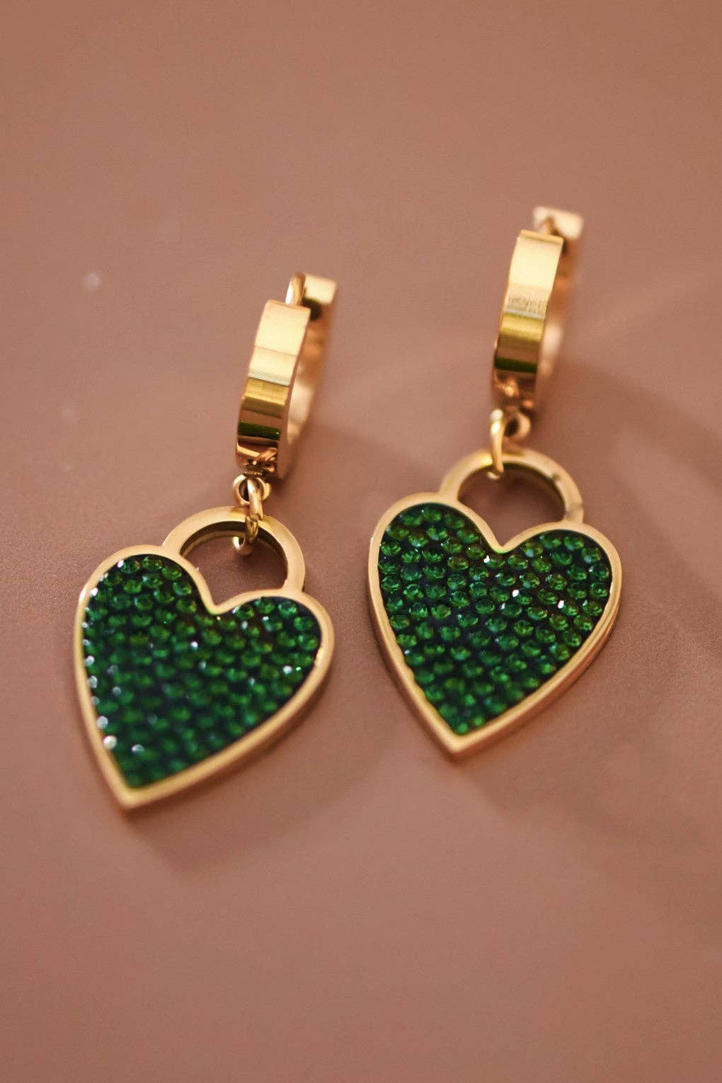 18K Gold Plated Waterproof Stainless Steel Drop Earrings - 7663