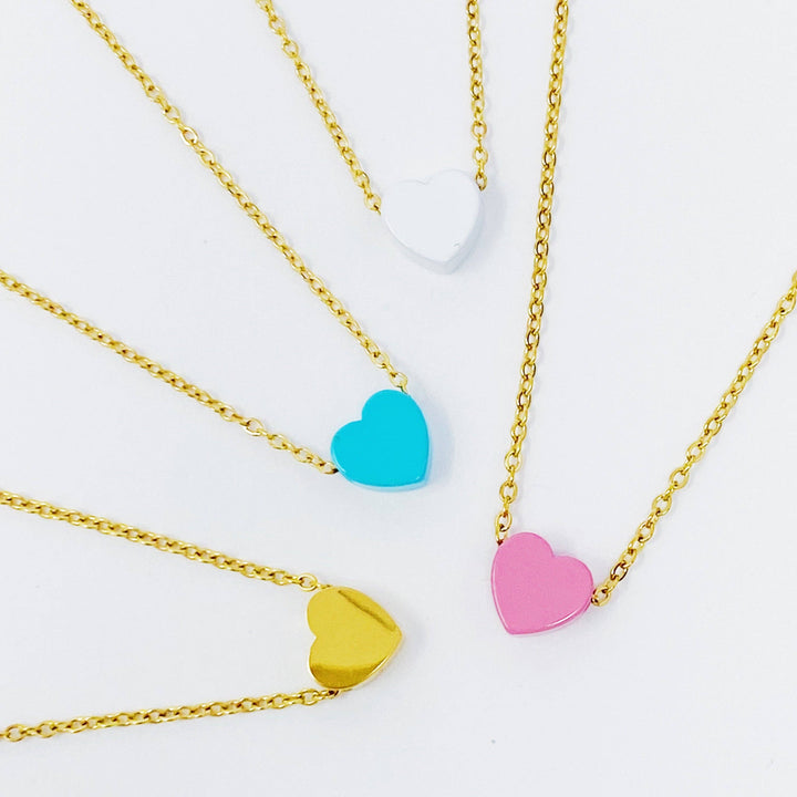 So Very Loved Heart Necklace: White