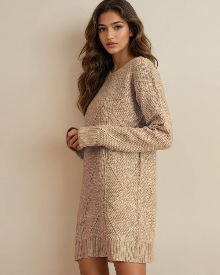Cable Knit Sweater Dress