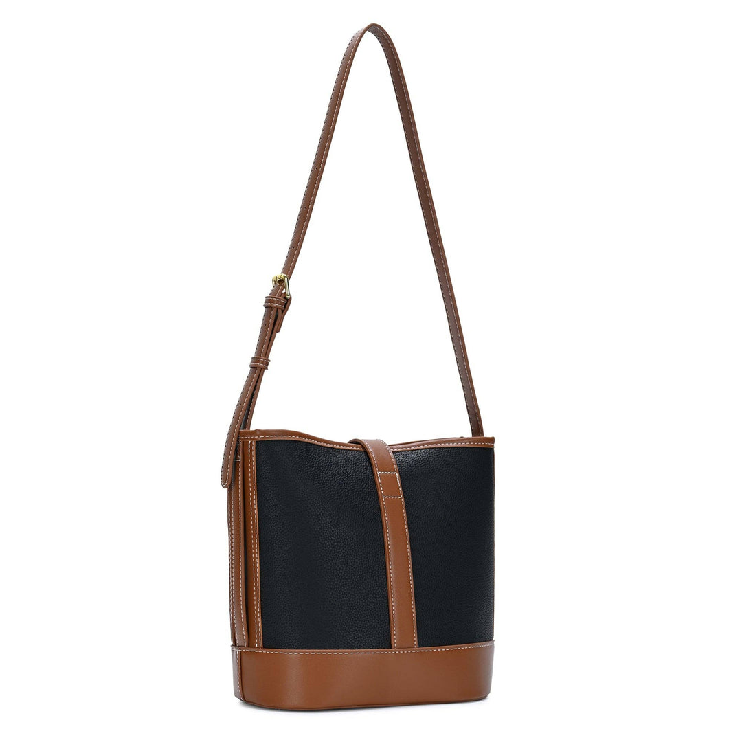 Black &amp; Camel Bucket Bag