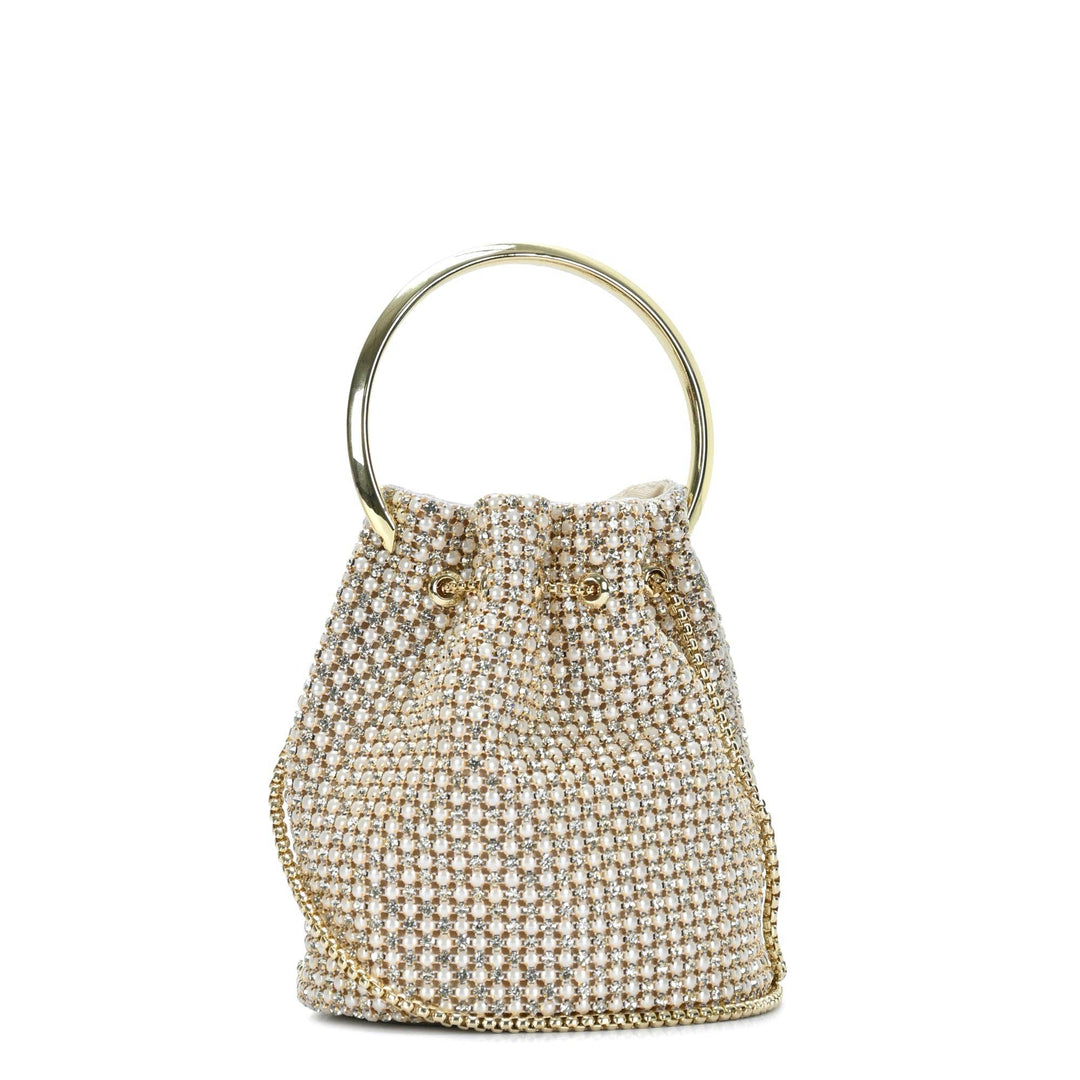 Rhinestones &amp; Pearls Evening Bag