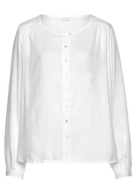 White with red stripes Top