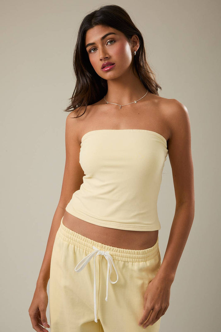 Butter Yellow Tube Top