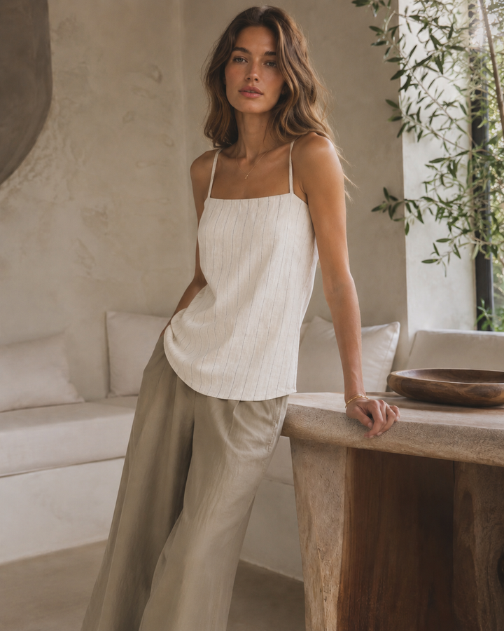 Oatmeal Stripe Relaxed Cami