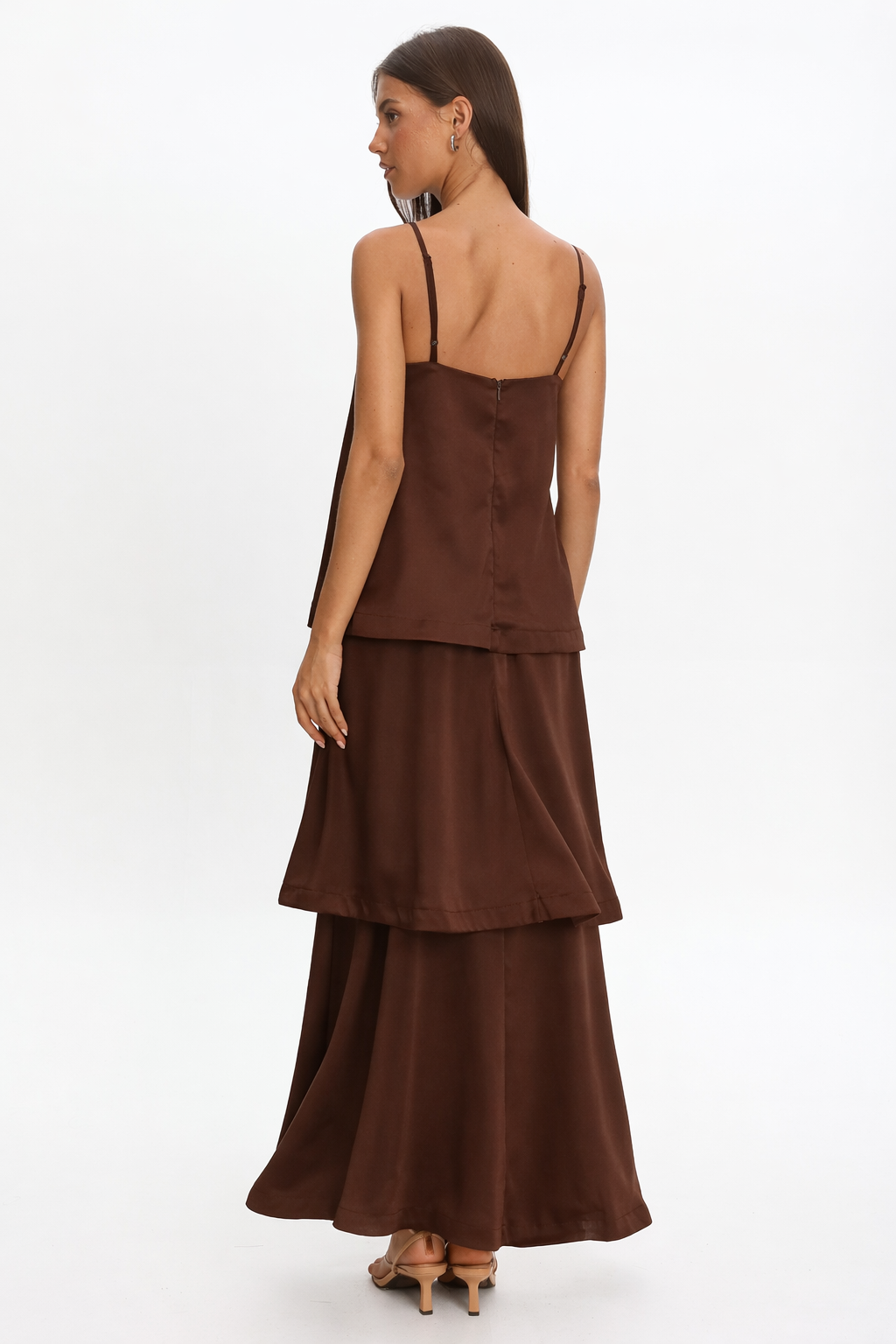 Burgandy Layered Maxi Dress