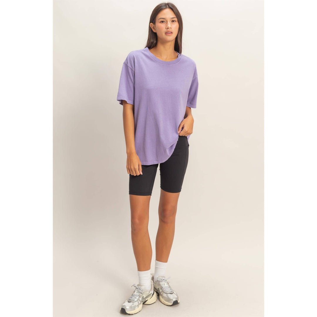 Cotton yellow crew Neck T-Shirt