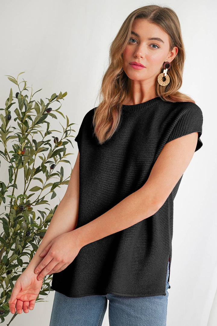 Pink Round Neck Sweater Top