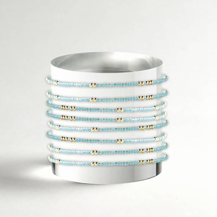 Turquoise Confetti Beaded Bracelets