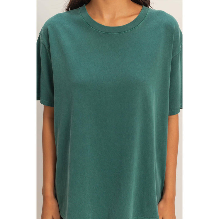 Cotton yellow crew Neck T-Shirt