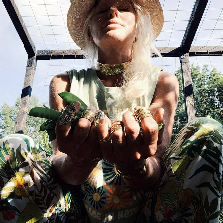 Brass Ring Handmade Etched Design