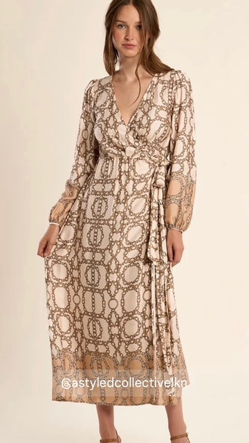 Print Wrap Dress