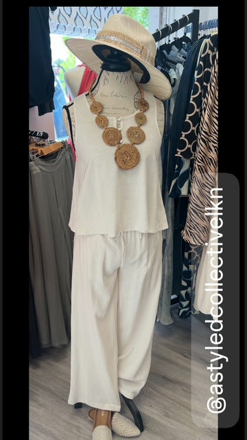 Large Circle Rattan Necklace