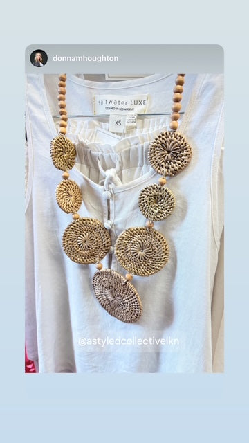 Large Circle Rattan Necklace