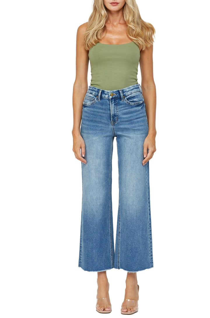 Mica Stretch High-Rise Wide Leg Jeans