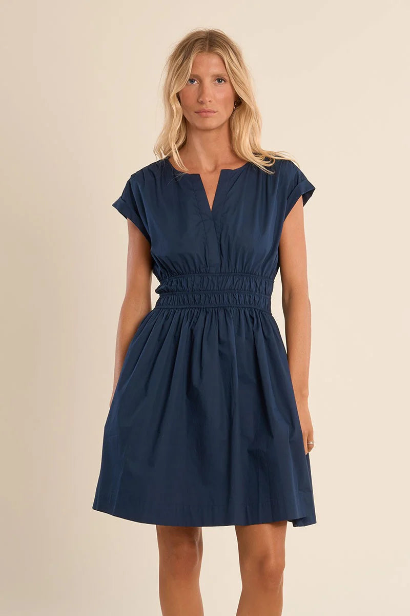 Navy Blue Short Cotton Dress