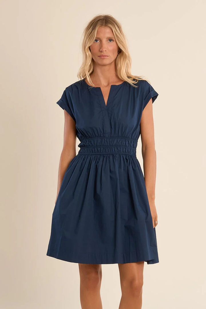 Navy Blue Short Cotton Dress