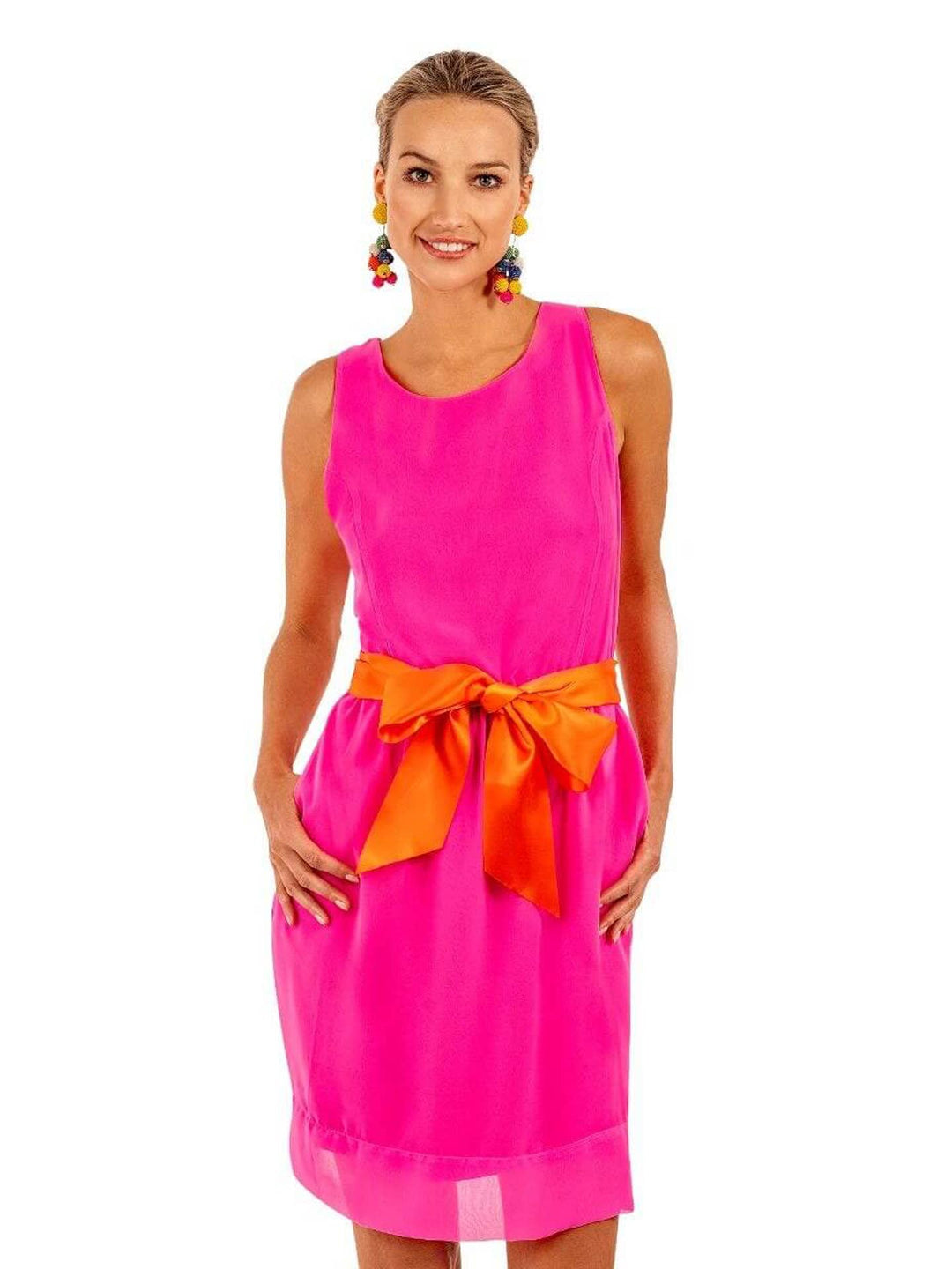 Racerback Dress - Solid Pink/Orange / S Racerback Dress - Solid Pink/Orange / S