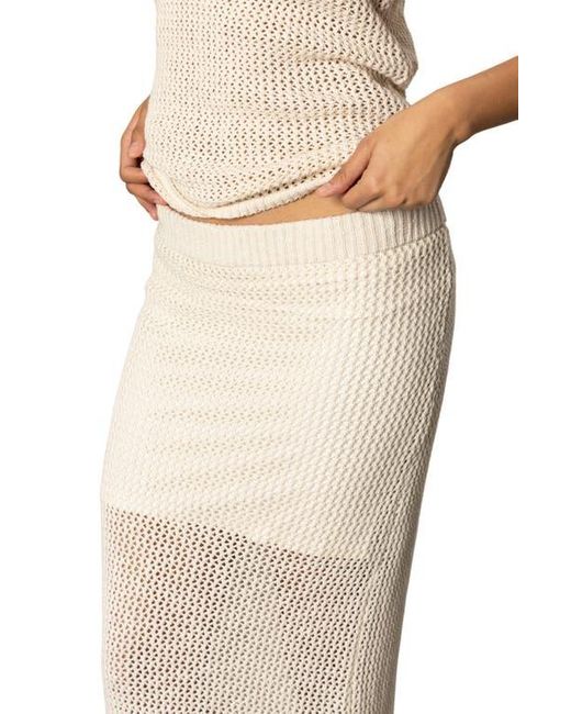 Open Stitch Cotton Knit Maxi