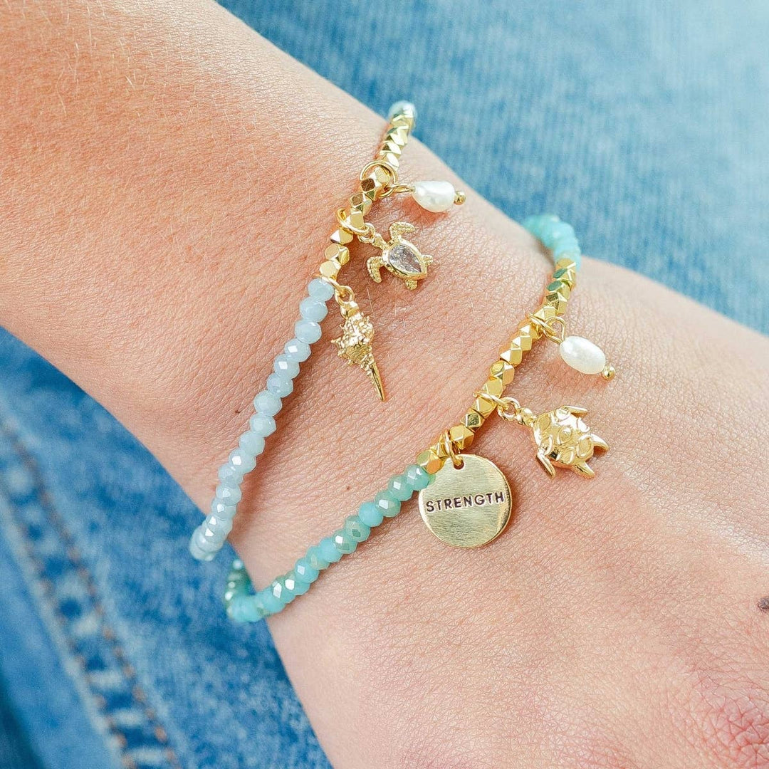 stretch turtle charm bracelet a-styled-collective 
