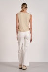 Sand Sleeveless Sweater top with white tee