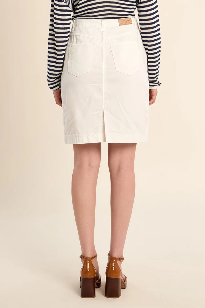 White Denim Skirt
