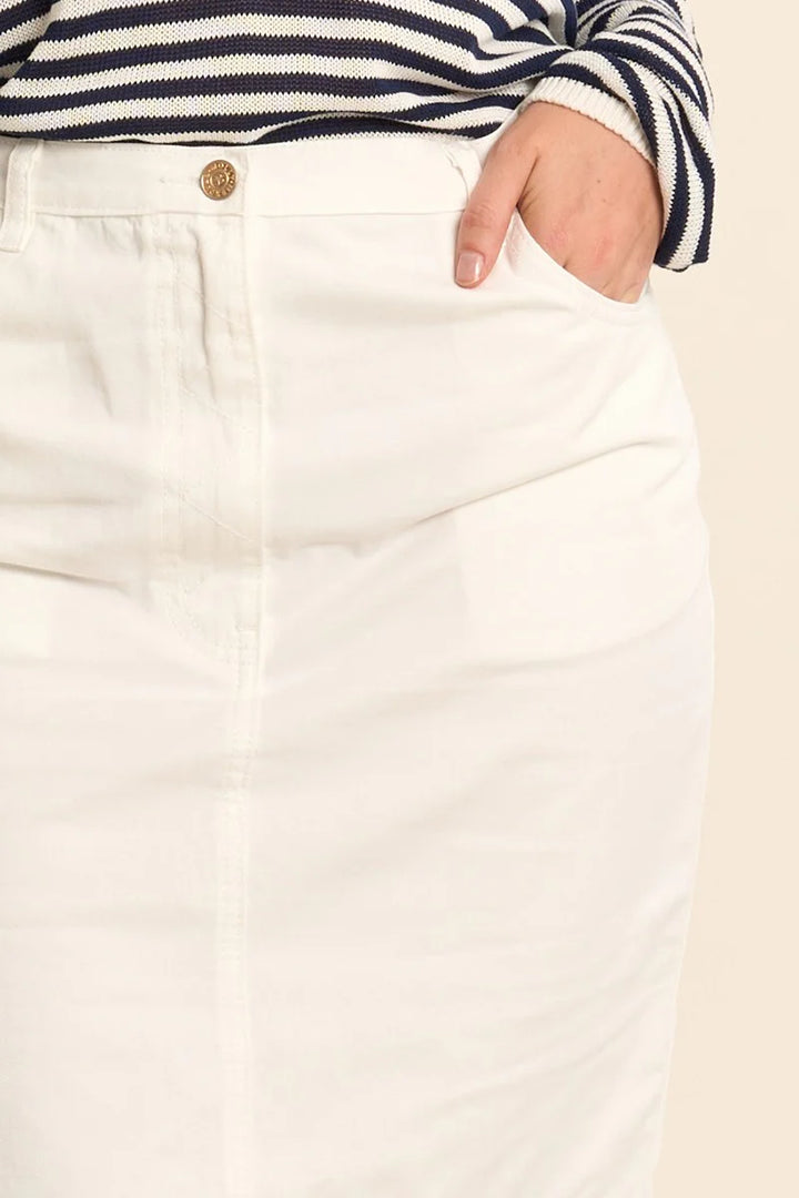 White Denim Skirt