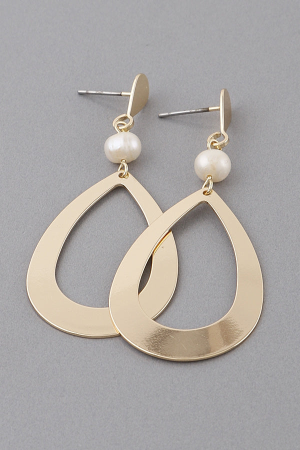 Gold with Pearl Earring - A Styled Collective Womens Boutique