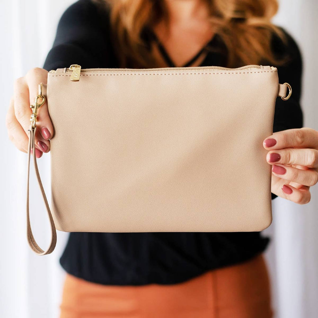 Tan Madeline Wristlet - A Styled Collective Womens Boutique
