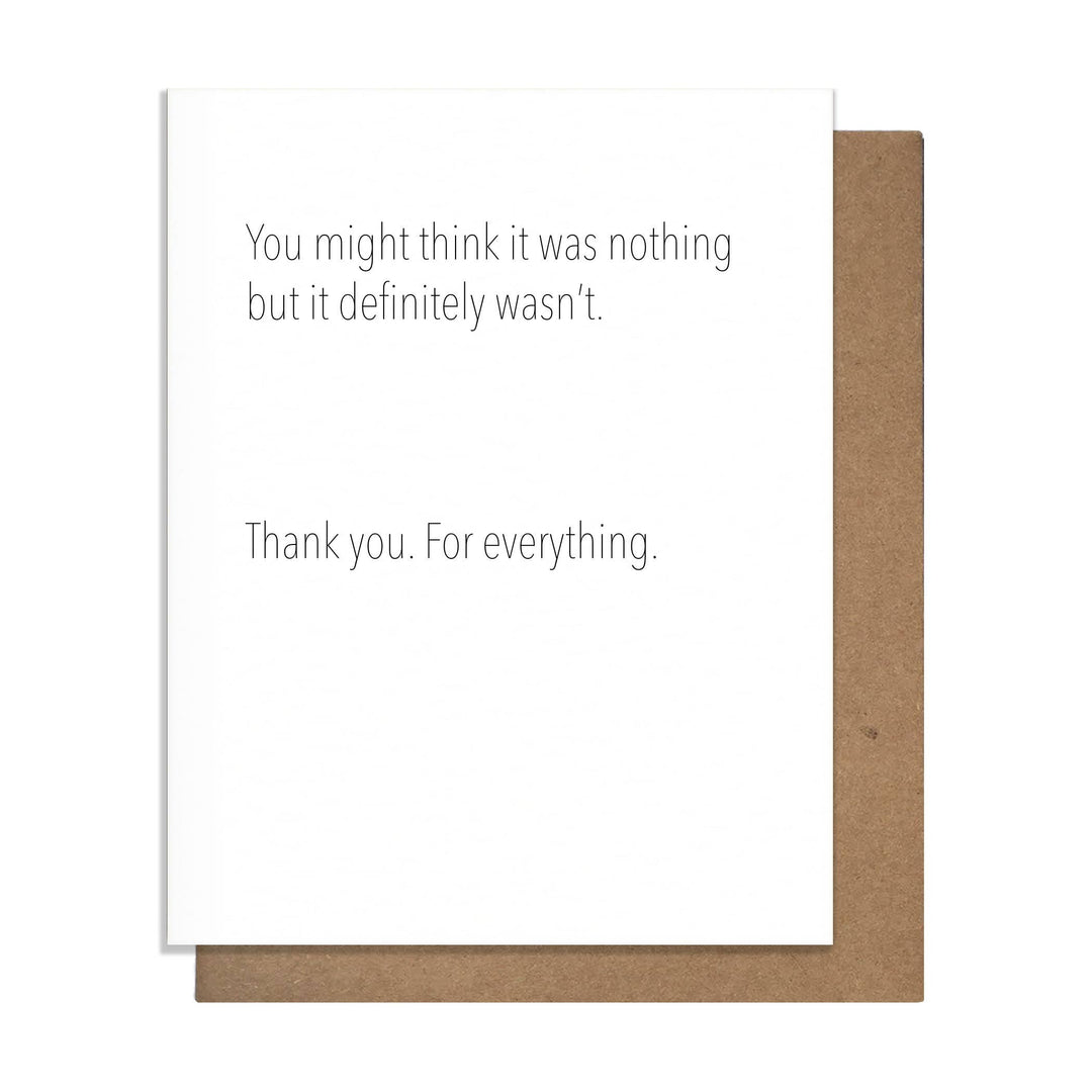 Not Nothing - Thank You Card - A Styled Collective Womens Boutique