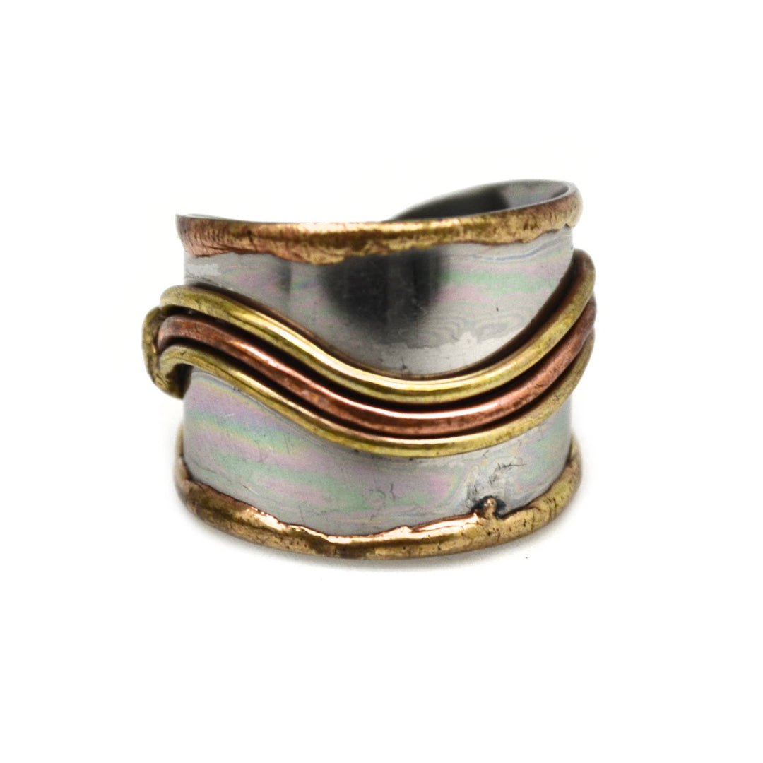 Mixed Metal Cuff Ring-50 off - A Styled Collective Womens Boutique