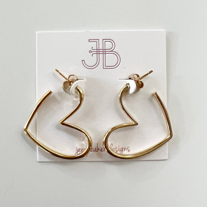 Harley Small Heart Hoops