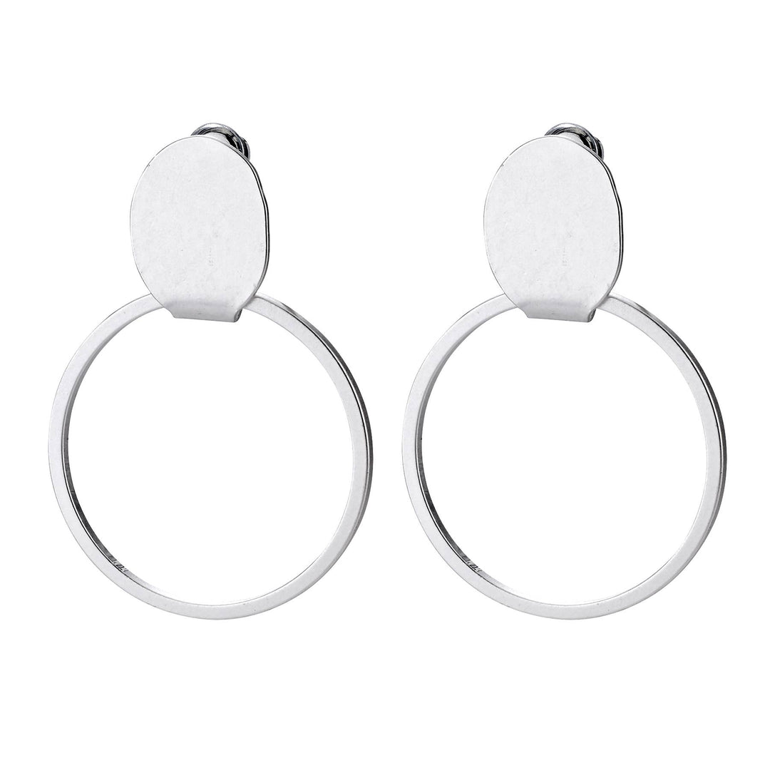 Brushed stud hoop: SILVER - A Styled Collective Women's Boutique
